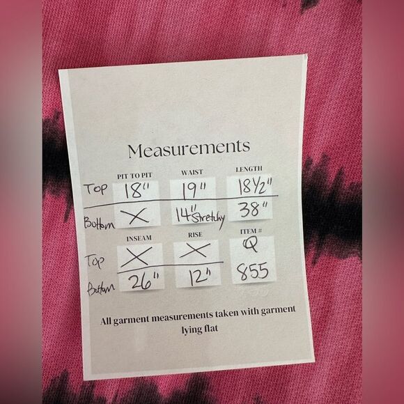 Alice + Olivia Pink and Black Tie-Dye Top And Pant Set Top Size M Pant Size S - Picture 14 of 16